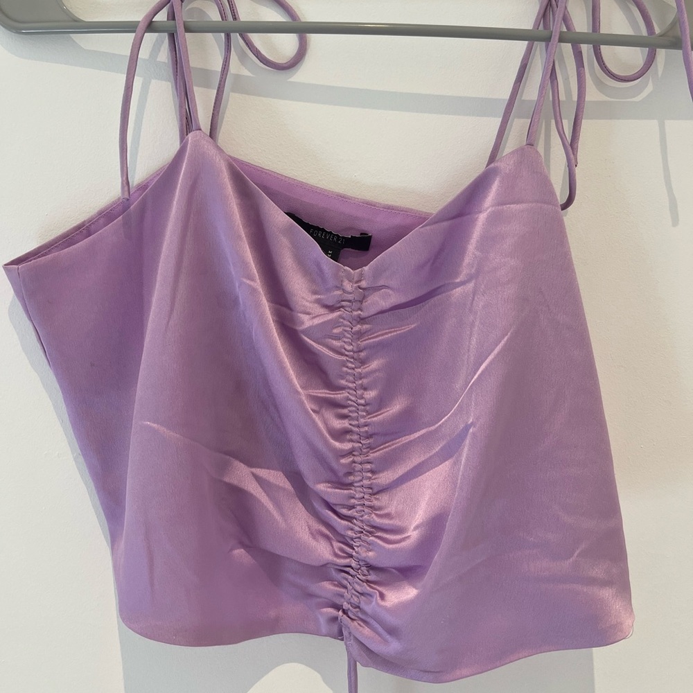 Forever 21 Light Purple Satin Tank Top